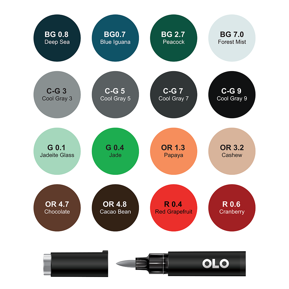 16 Colors OLO Brush set 4