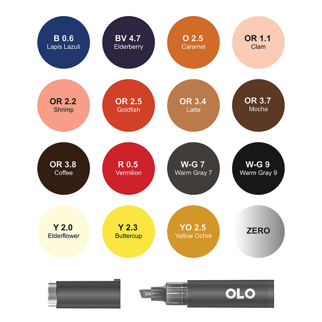 16 Colors OLO Chisel Set 6