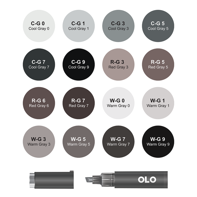 16 colors OLO chisel set 9