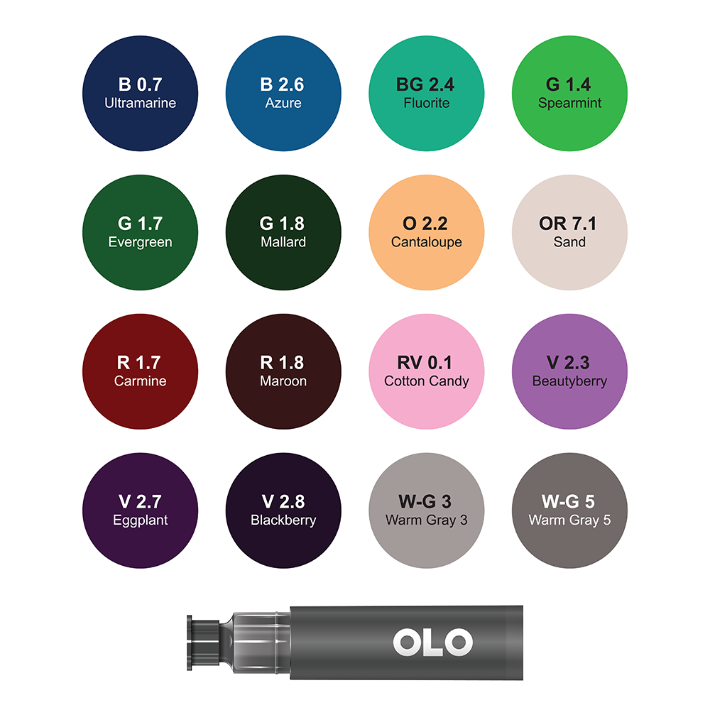 16 Color Collection 2 - Chisel Replacement Ink