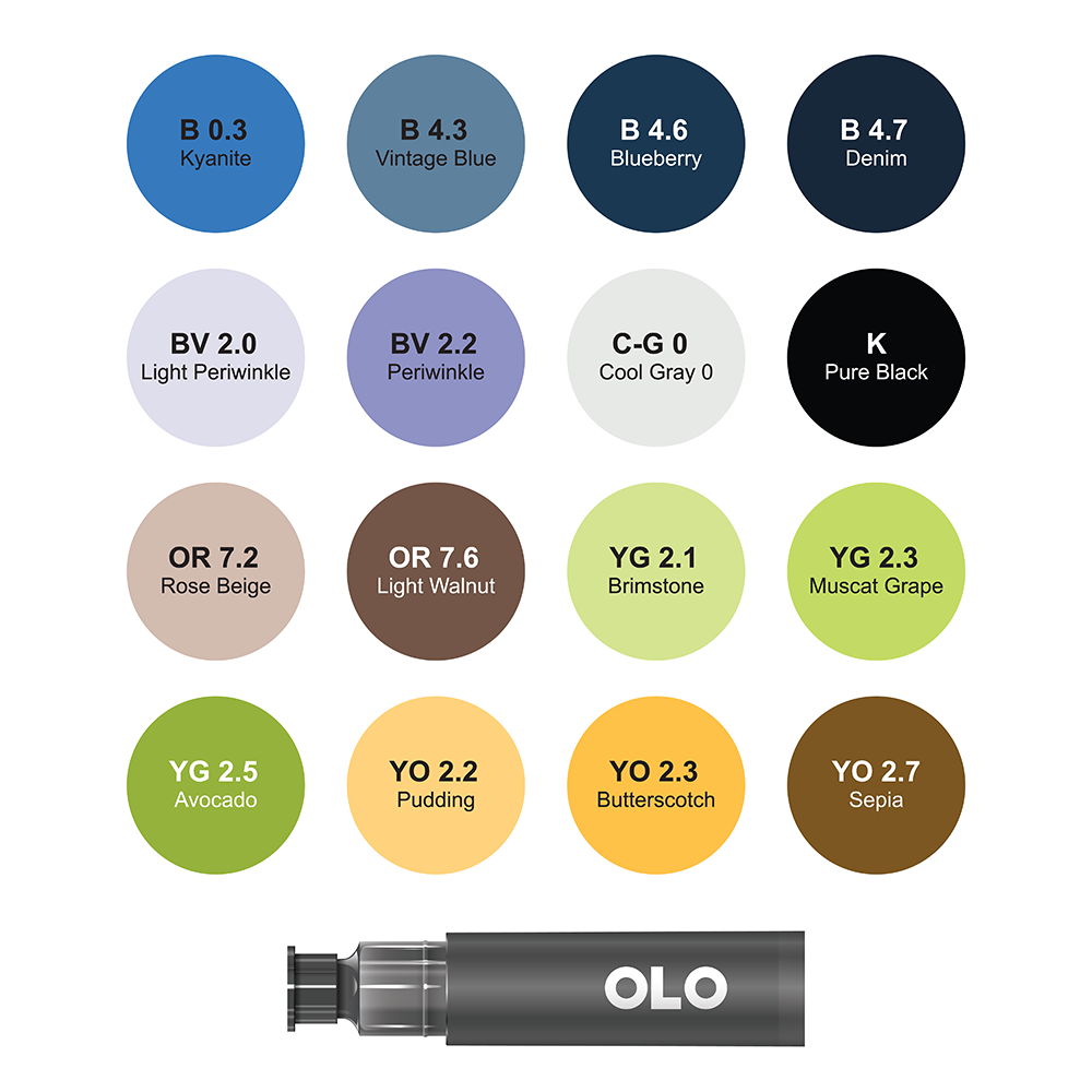 16 Color Collection 3 - Chisel Replacement Ink