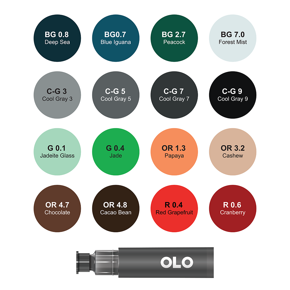 16 Color Collection 4 - Chisel Replacement Ink