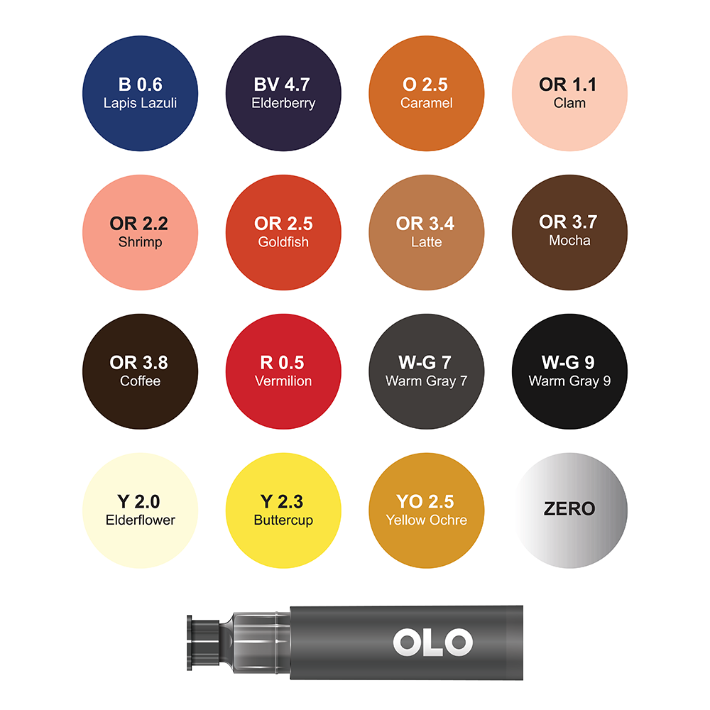 16 Color Collection 6 - Chisel Replacement Ink