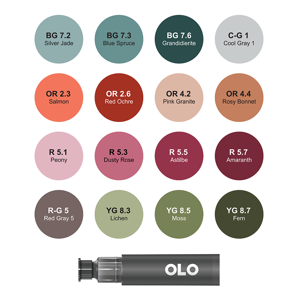 16 Color Collection 7 - Chisel Replacement Ink