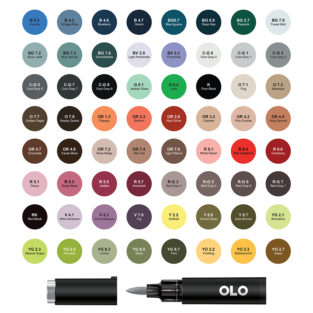 64 Colors OLO Brush set 2