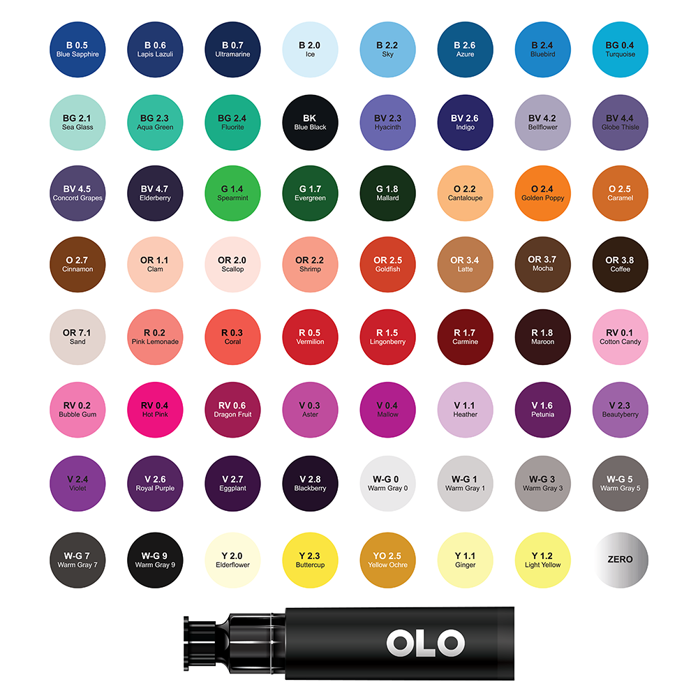 64 Color Collection 1 - Brush Replacement Ink