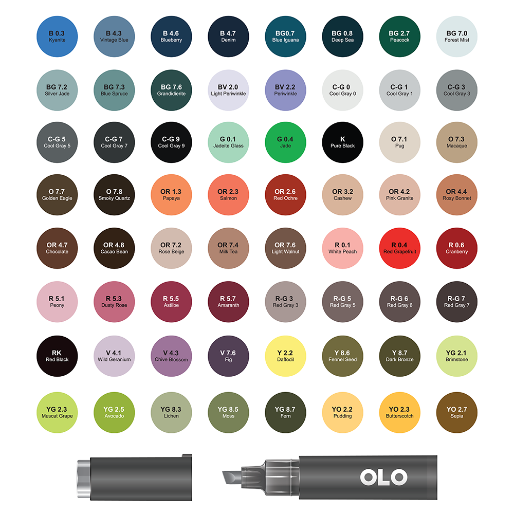 64 colors OLO Chisel set 2